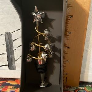 Swirl Jingle Tree Wine Topper New